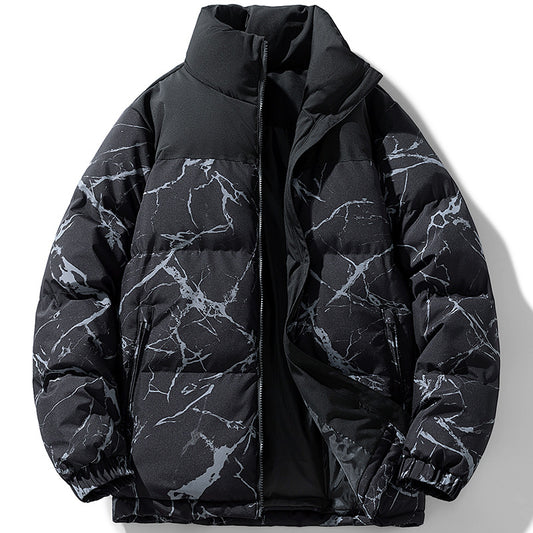 Cold-proof Stand Collar Winter Cotton Coat For Men