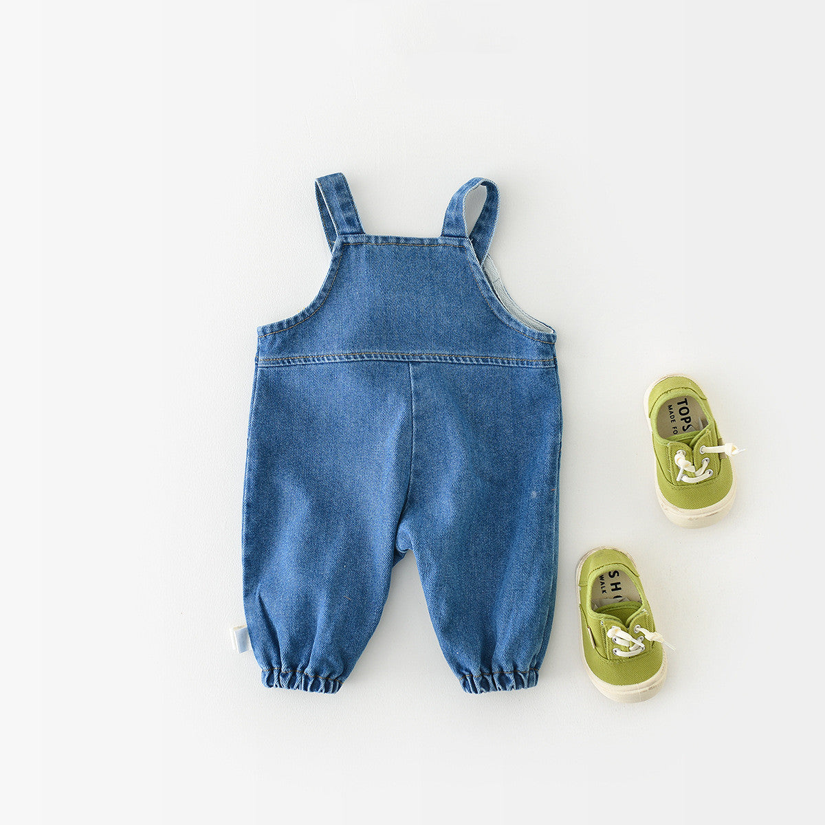 Boys' Fashion Simple Denim Backpack Pants