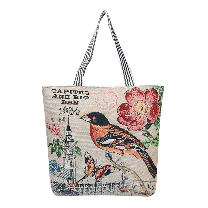 Student Canvas Women's Literary And Artistic Ethnic Shoulder Bag