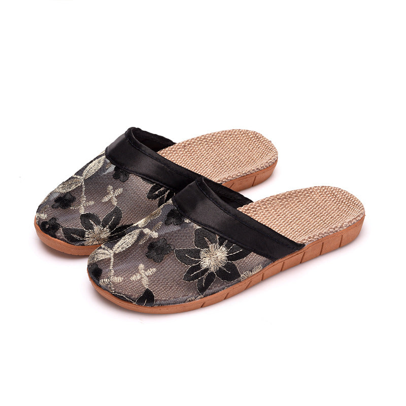 Lace Home Cool Women's Indoor Linen Slippers