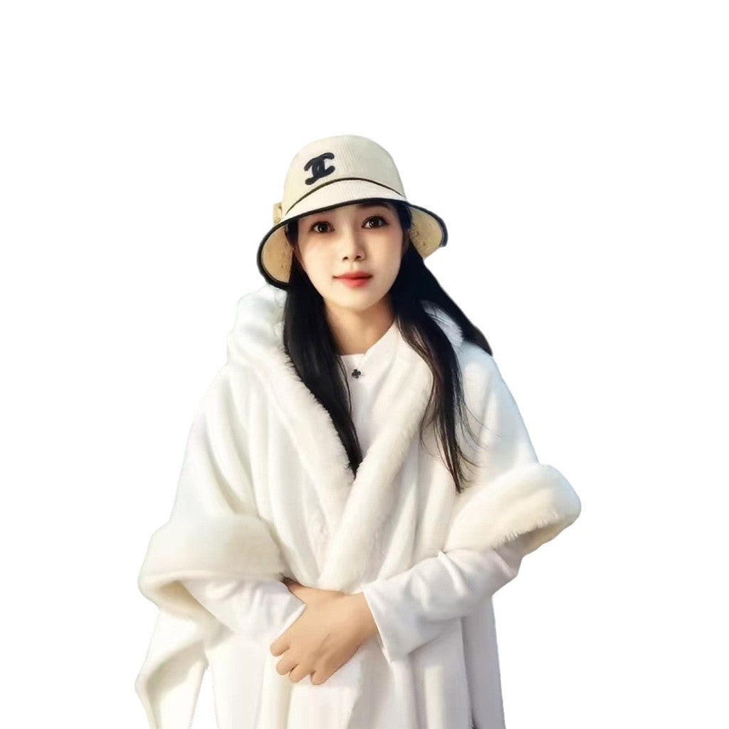 Gradient Tie-dye Cloak Coat For Women