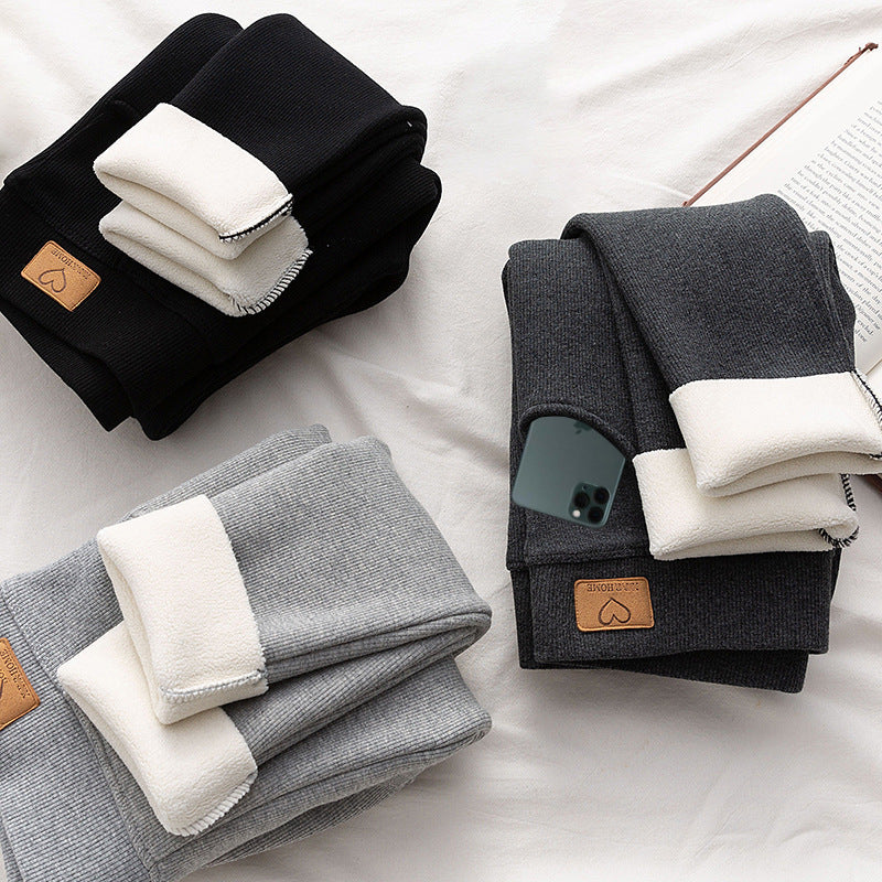 Women Leggings High Waist Pockets To Keep Warm
