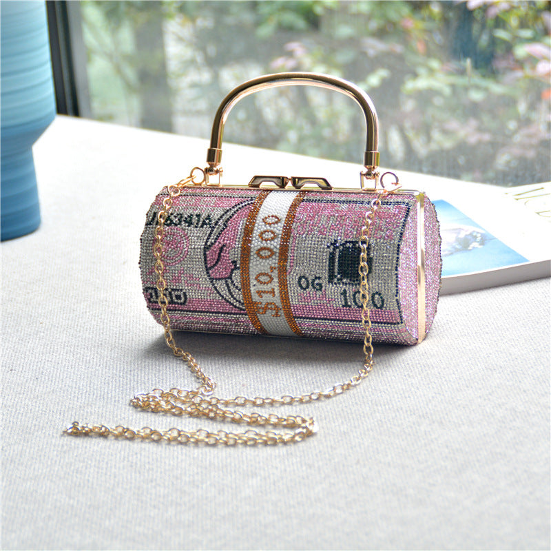 Diamant Fashion Dollar Taske Rhinestone Festtaske