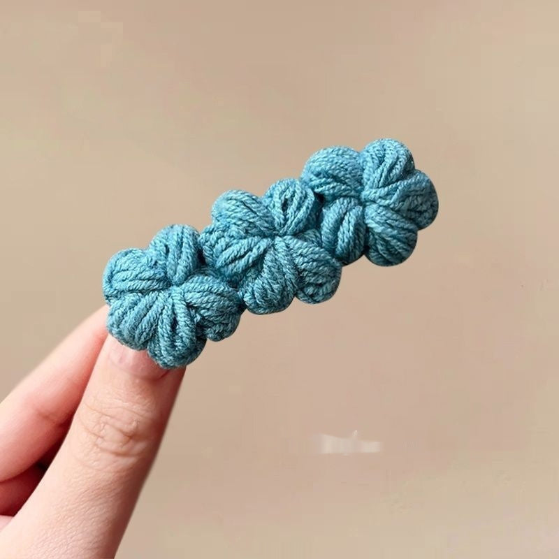 Sweet Diamond-studded Bow Silk Headband Hair Clip