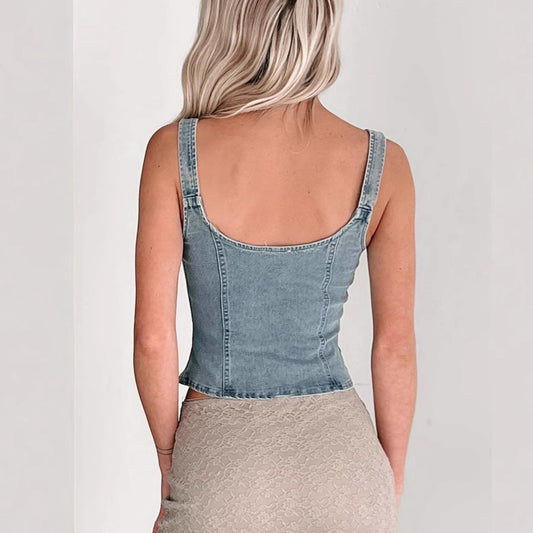 Women's Cowboy Cardigan Sleeveless Top