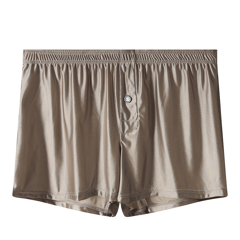Ice Silk Men's Underwear High-end Smooth Satin Loose