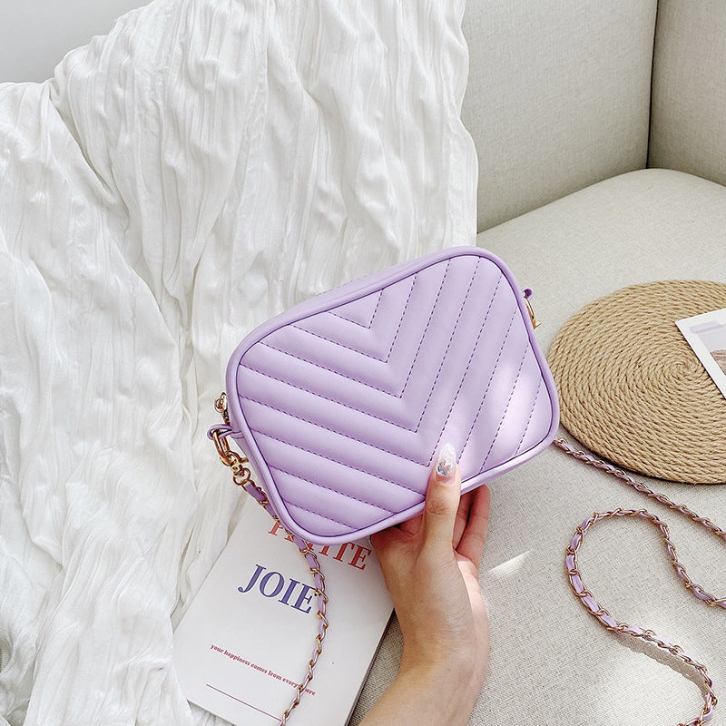 Women's Retro Solid Color Foreign Style Small Square Bag