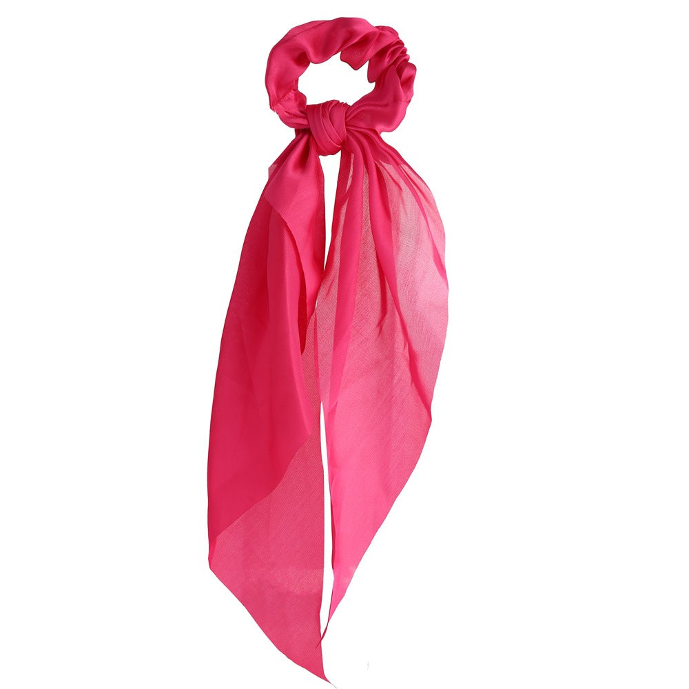 Small floral ponytail long streamer hair band
