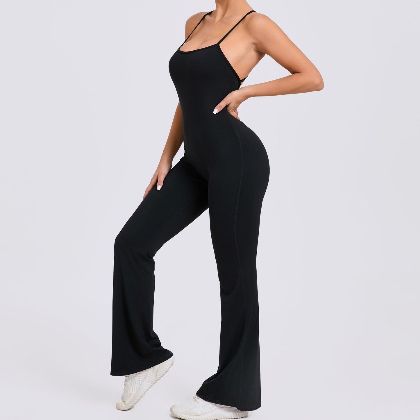 Shoulder Strap Horn Yoga Jumpsuit