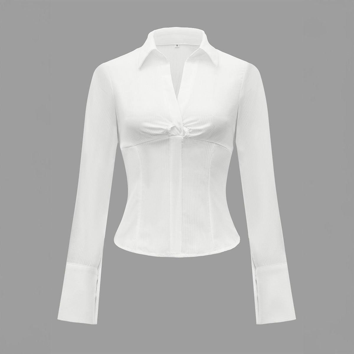 Y2K Edgy Chic Solid-color Long-sleeve Mini Shirt For Women