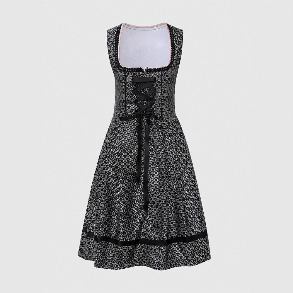 Womens Square Neck Sleeveless Dress