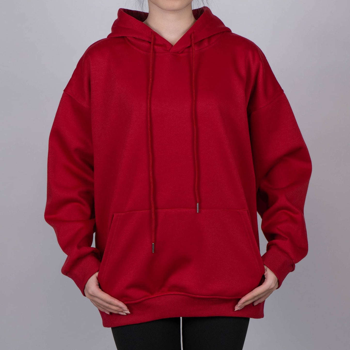 Efterårs- og vinterfleece-sweater med hætte til mænd og kvinder – sportspullover
