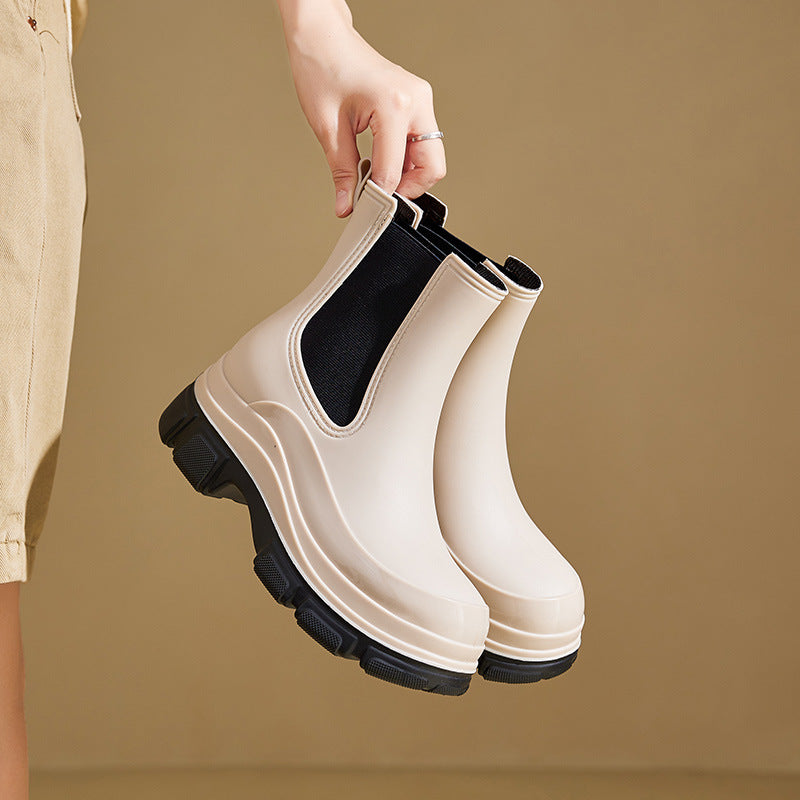 New Martin Rain Boots With Thick Soles Made Of Waterproof Plastic