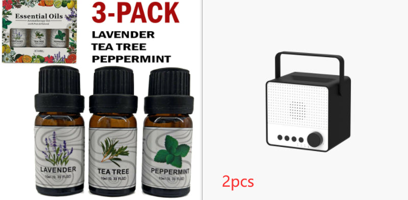 Timing Charging Decompression Flame Aroma Diffuser White Noise Bluetooth Speaker
