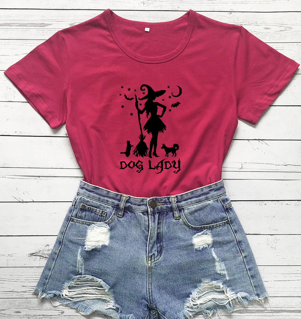Printed Letters Unisex Top Short Sleeve