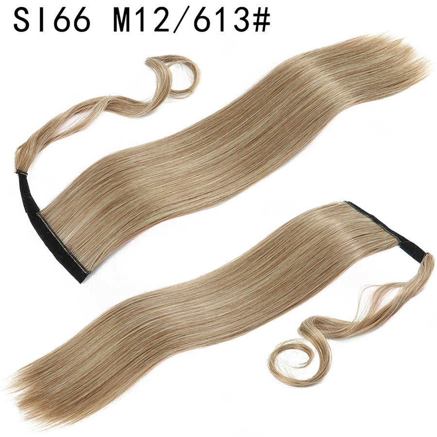 Long Straight Synthetic Wig With Headband For Womens Ponytail