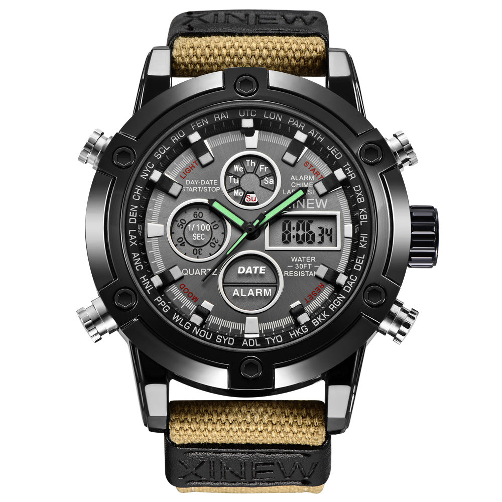 Men's Fashion Belt Multi-functional Watch