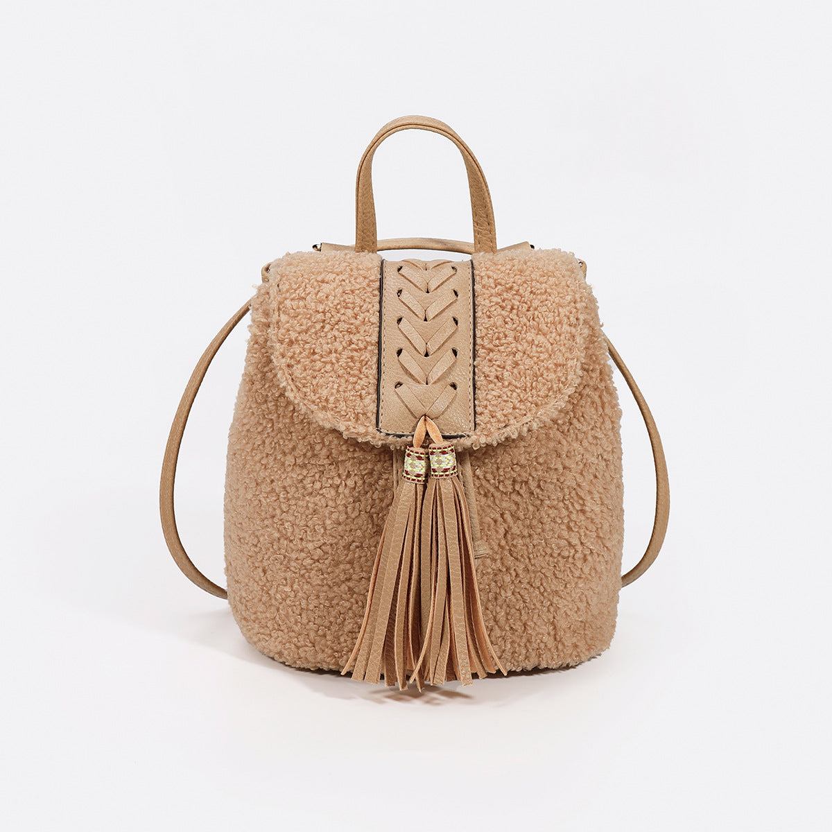 Women's Tassel Bucket High Sense Mao Bag