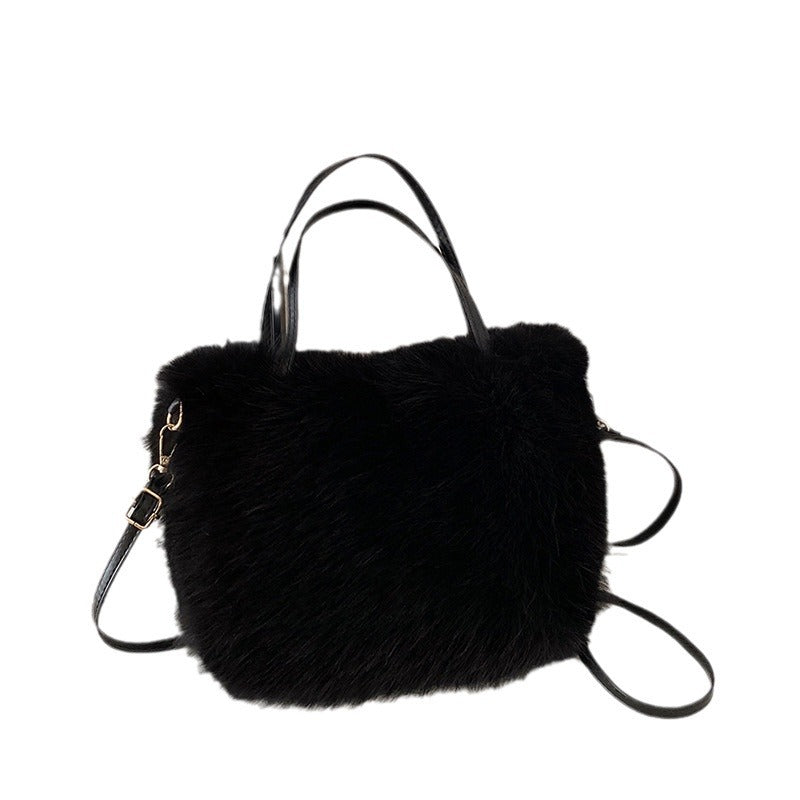 Furry Portable And Fashion Pearl Crossbody Bag
