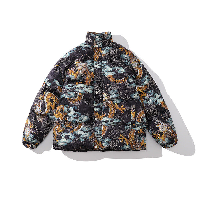 Longteng Full Printed Cotton Clothes High Street Loose