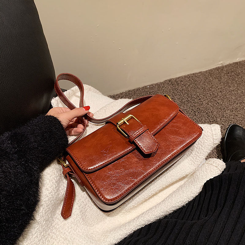 Women's Vintage Simple And Versatile Single Shoulder Crossbody Bag