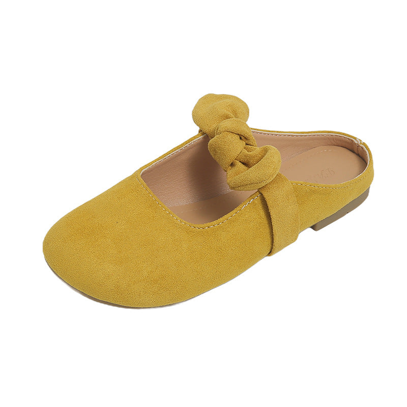 Plus Size Women's Shoes Bow Toe Half Slippers