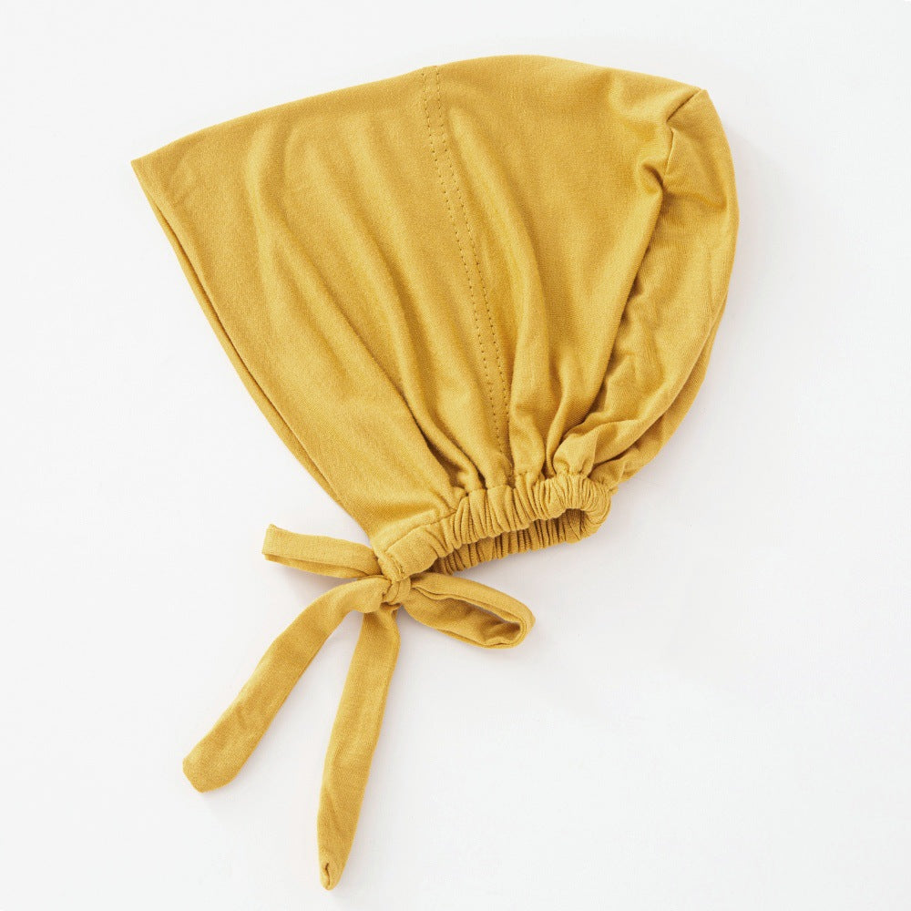Women's Fashion Solid Color Lace-up Bottoming Hood