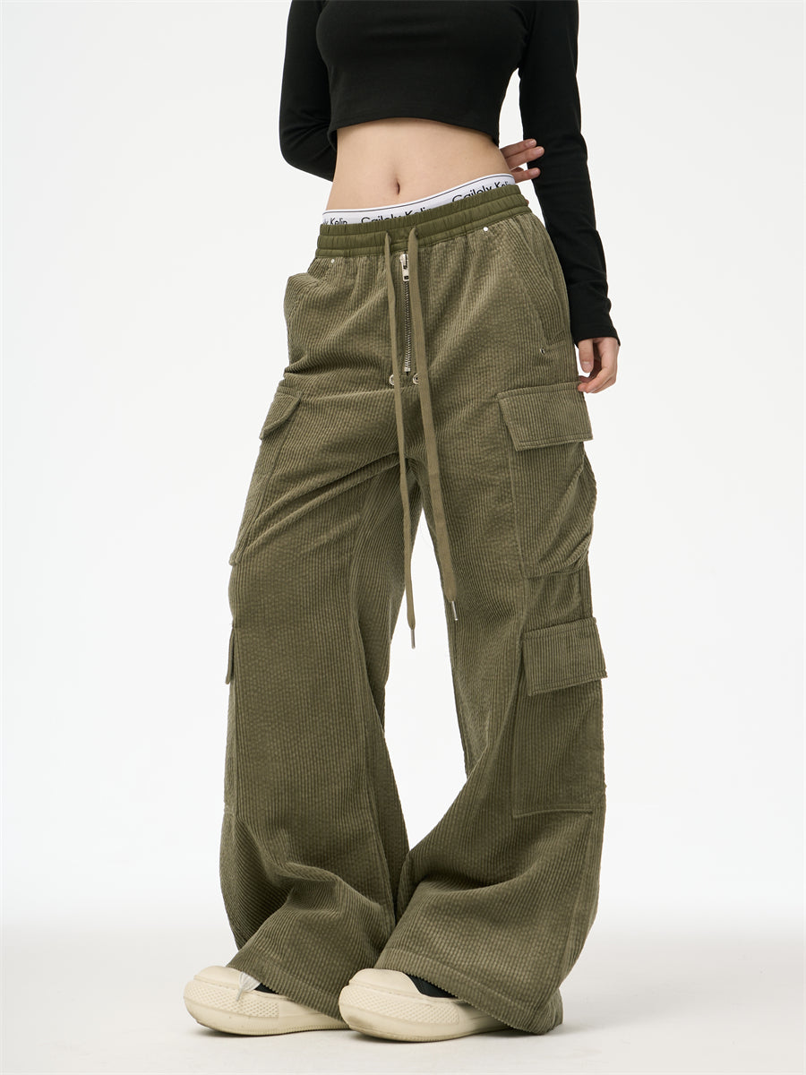American Street Corduroy Multi-pocket Cargo Pants