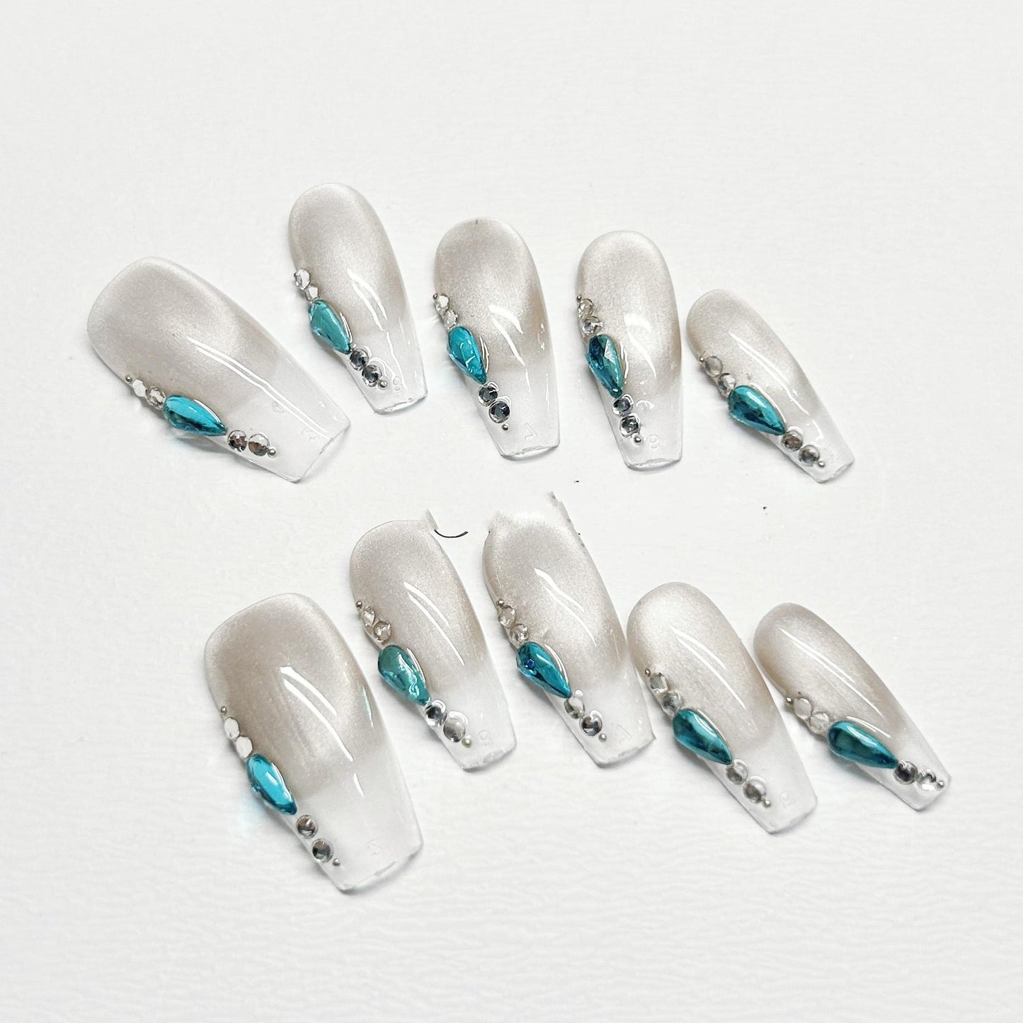 Mid-length Manicure Personality White