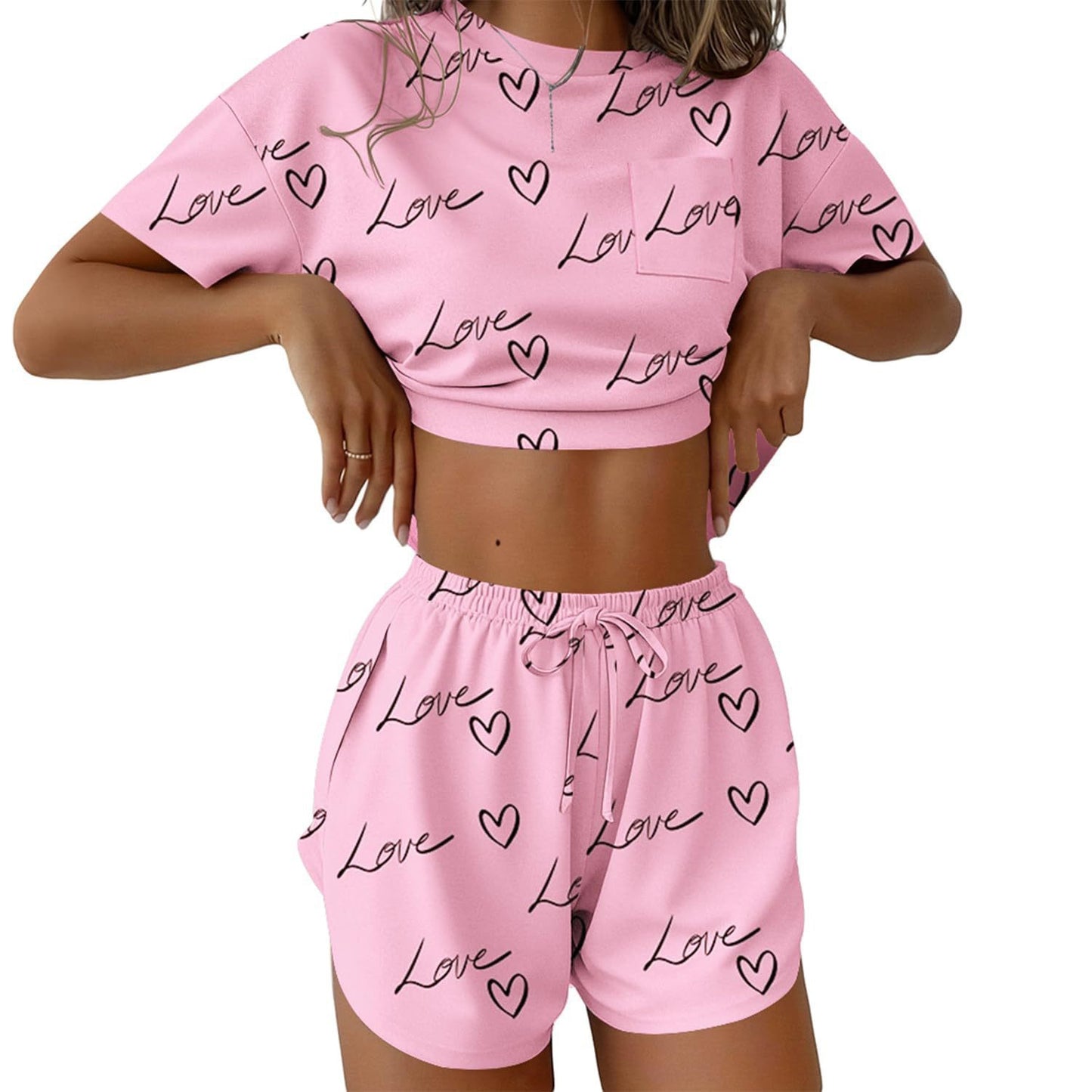 Short Casual And Cool Womens Loungewear Set