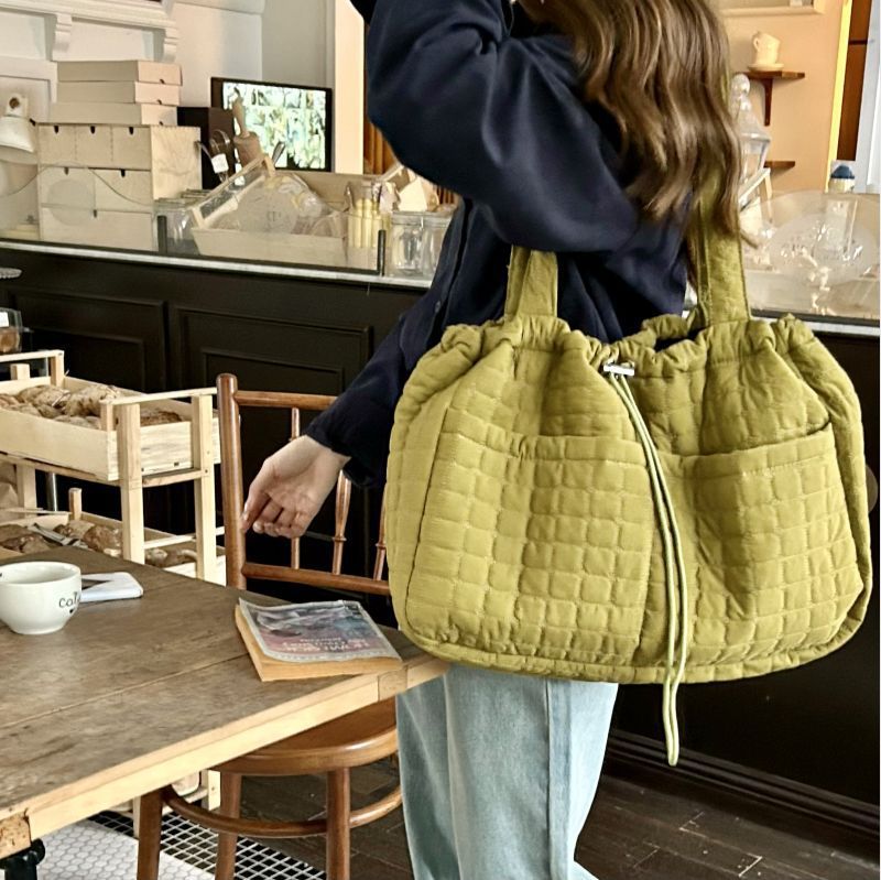 Large Capacity Totes Nylon Women's Rhombus Plaid