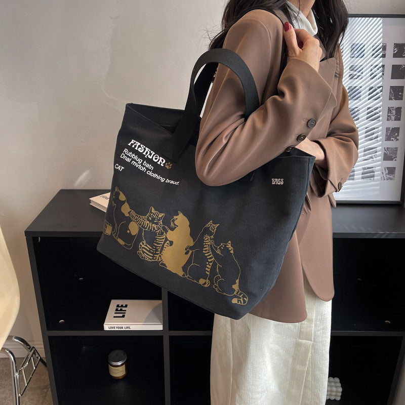 Leisure Commute Large Capacity Women's Canvas Shoulder Bag