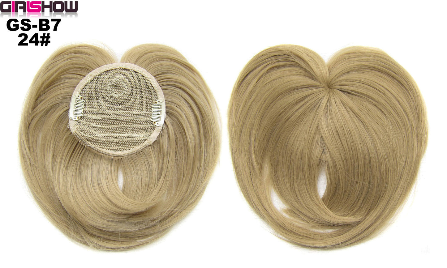 High Temperature Silk Chemical Fiber Wig Top Heart Bangs, Peach Heart Bangs On The Top Of TheHead