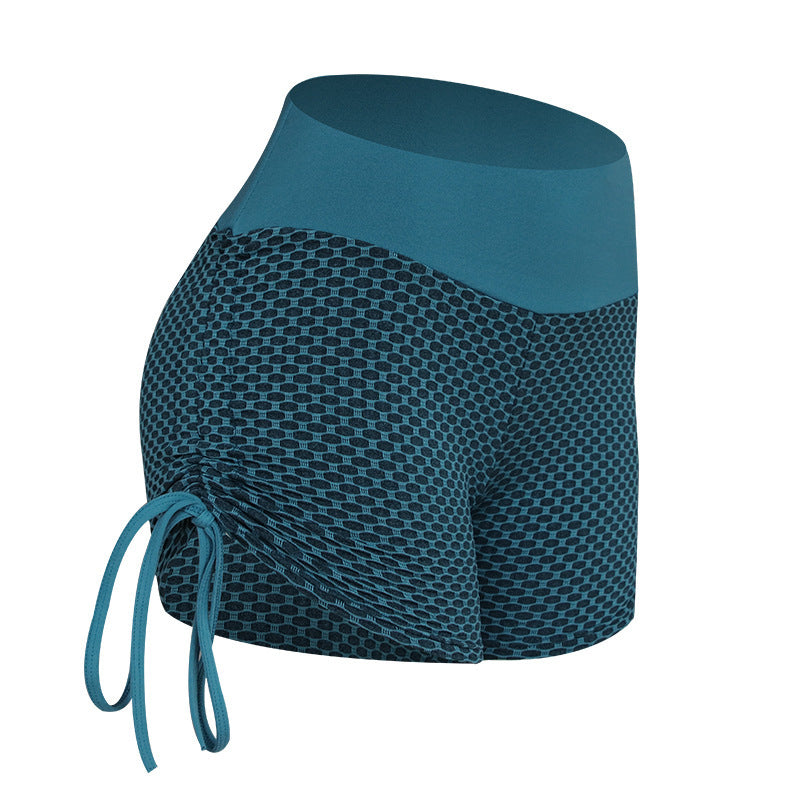 Fashionable Ladies Mesh Honeycomb Yoga Shorts