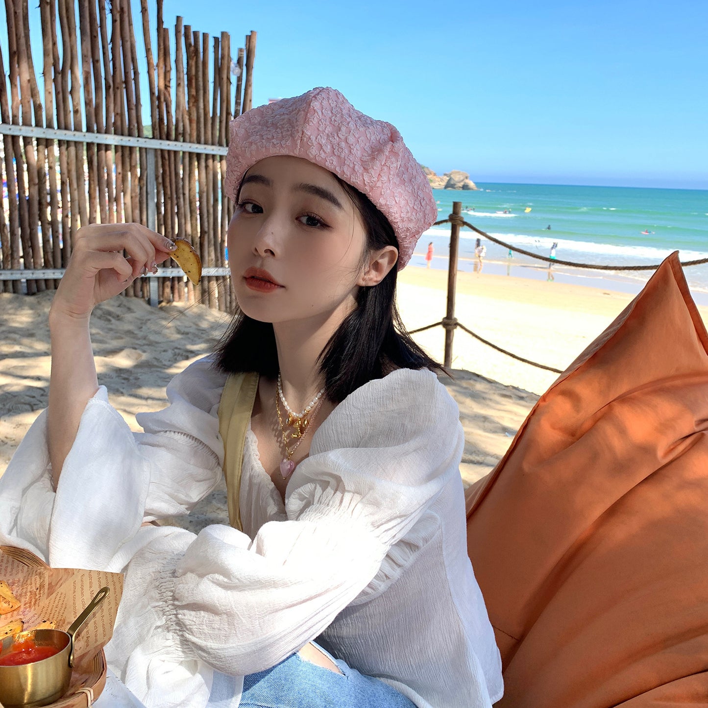 Korean Summer Thin Pleated Painter Hat