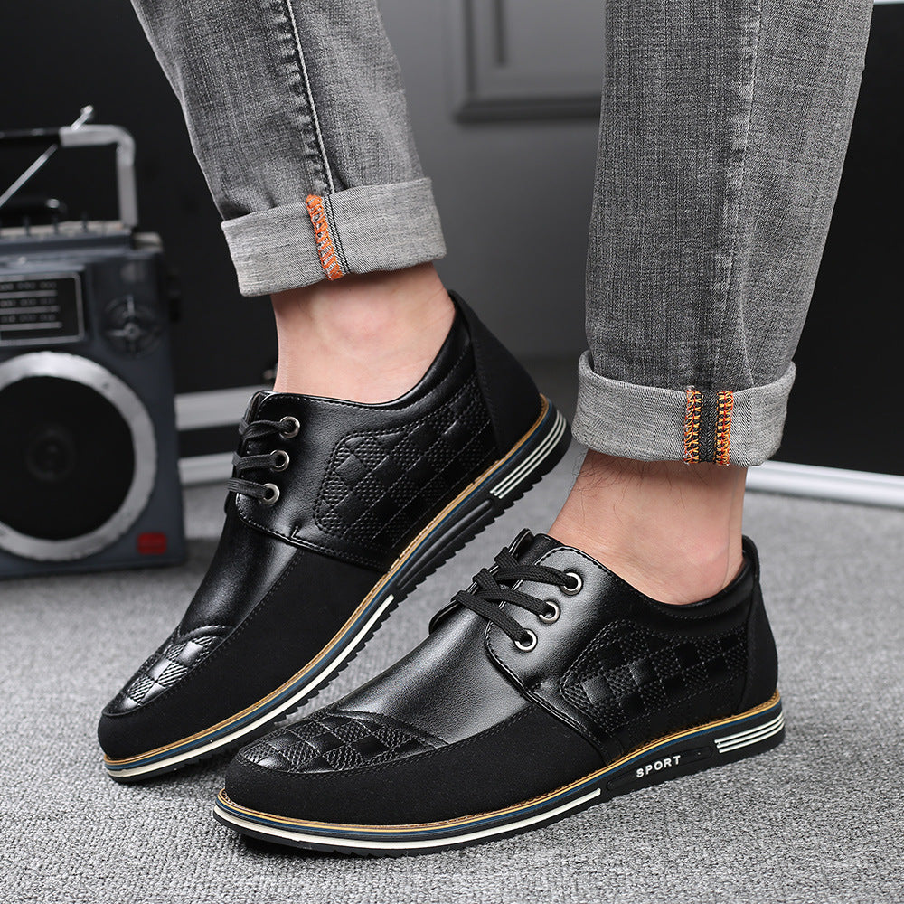 Trendy Casual Shoes Men's Lattice Lace-up Men's Shoes