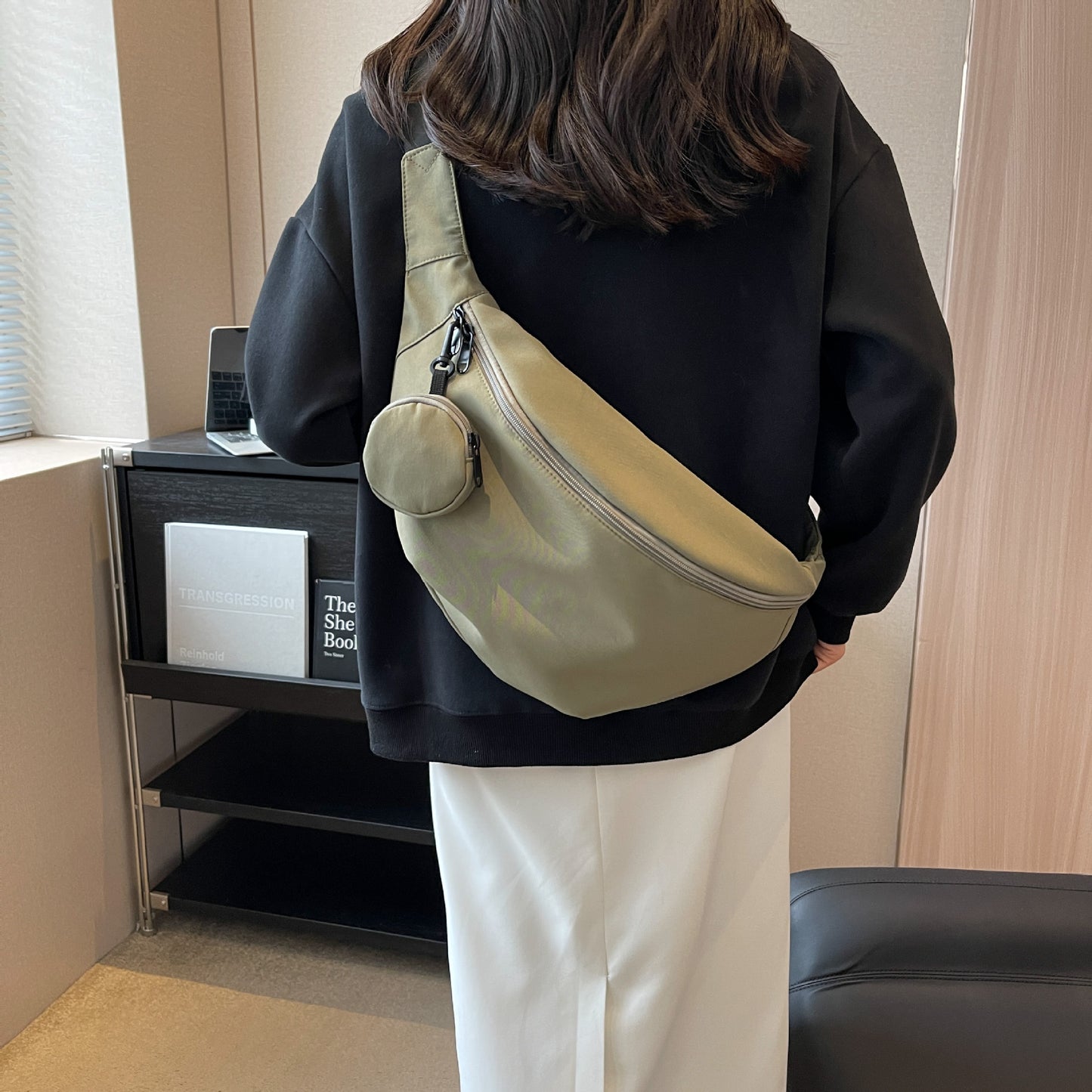 One-shoulder Crossbody Nylon Waist Bag Street Fashion Retro