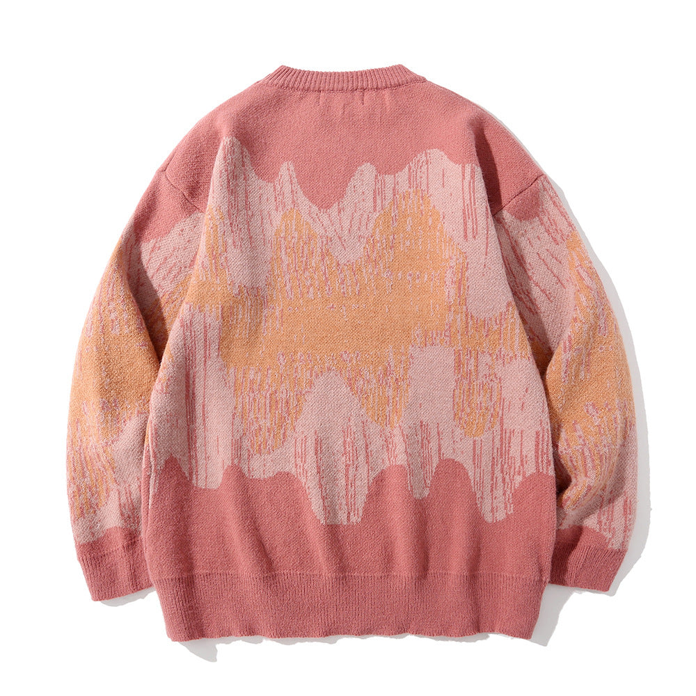 Street Fashion Retro Casual Long Sleeve Pullover Sweater