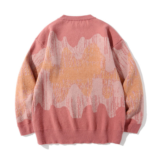Street Fashion Retro Casual Long Sleeve Pullover Sweater