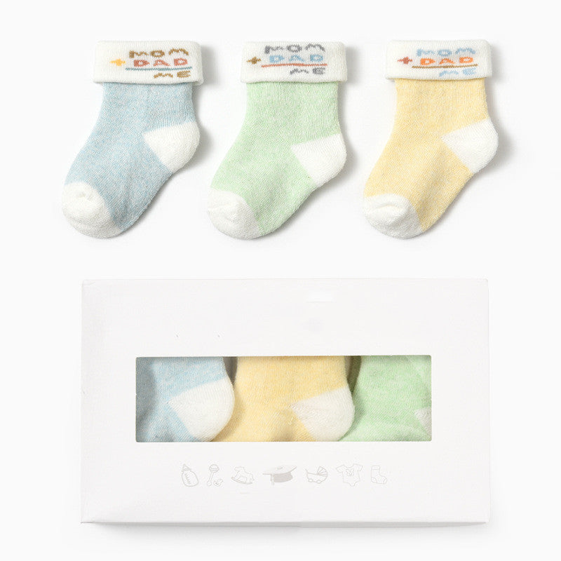 Thickened Fleece Warm Loose Towel Socks In Winter