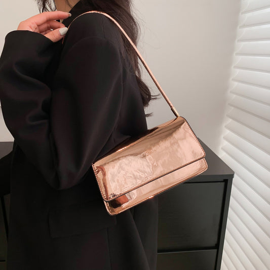 Fashion Laser Pure Color All-matching One Shoulder Underarm Bag
