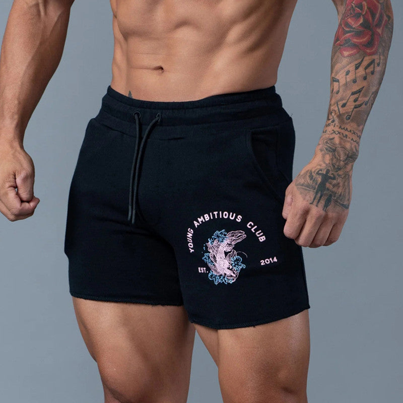 Summer New Men's Sports Leisure Training Cotton Shorts