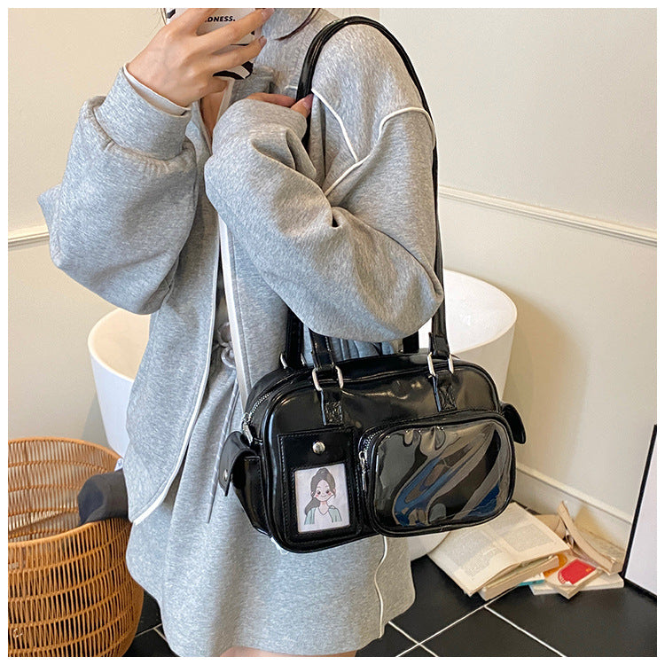 Large Capacity Crossbody Transparent Two-dimensional Cartoon Backpack