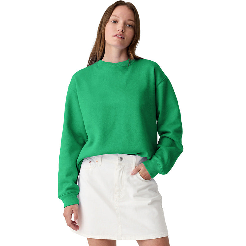 New Pure Color Minimal Versatile Pullover Sweater For Women