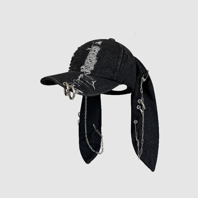 Special-interest Design Y2g American Graffiti Punk Denim med Hul Kanin
