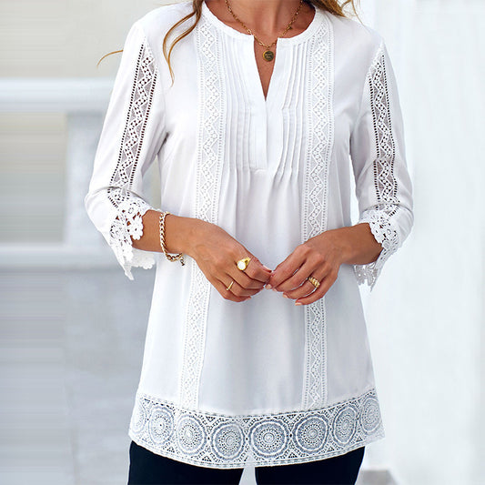 Elegant And Stylish Womens Round-neck Top