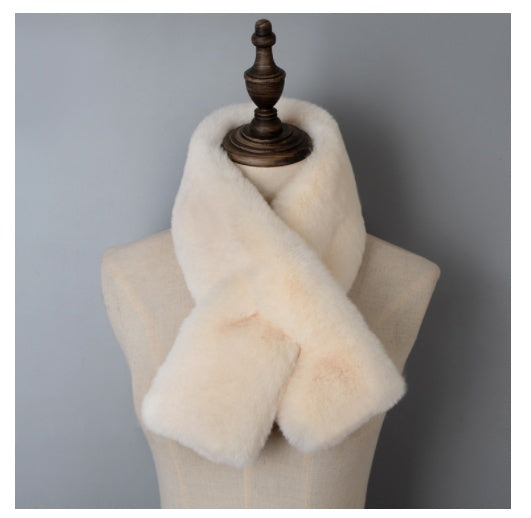 Thicken Warm New Cross Bib Fur Collar Shawl