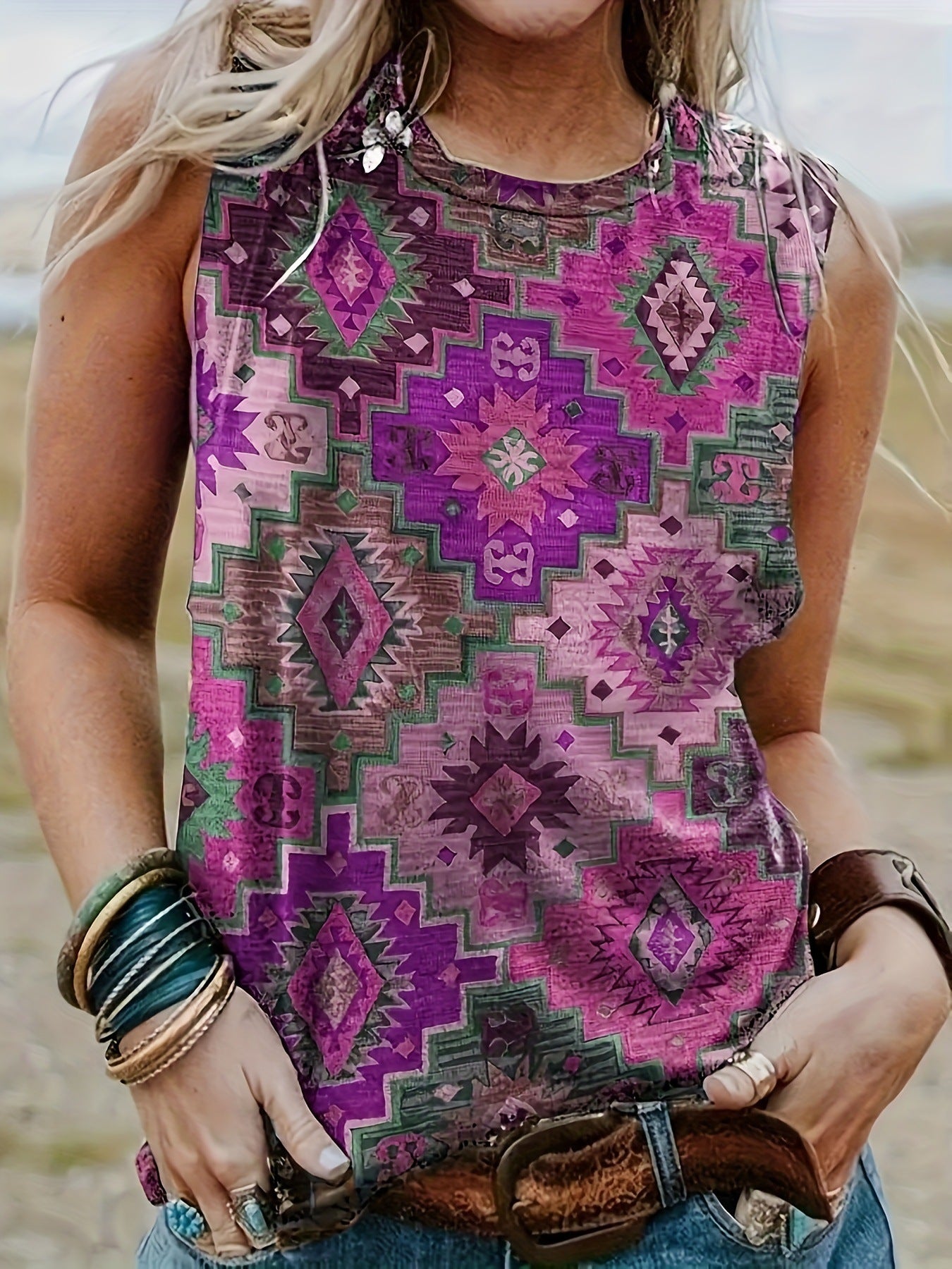 Women's Vest Women's Western Style Summer Digital