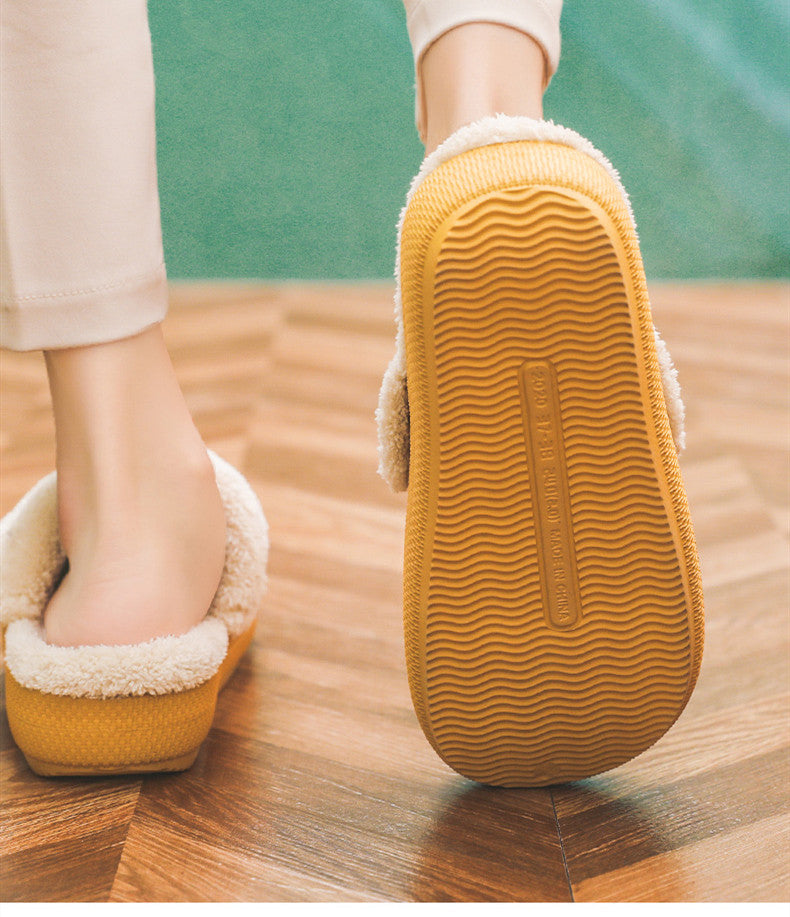 Home Household Couple Non-slip Cotton Slippers