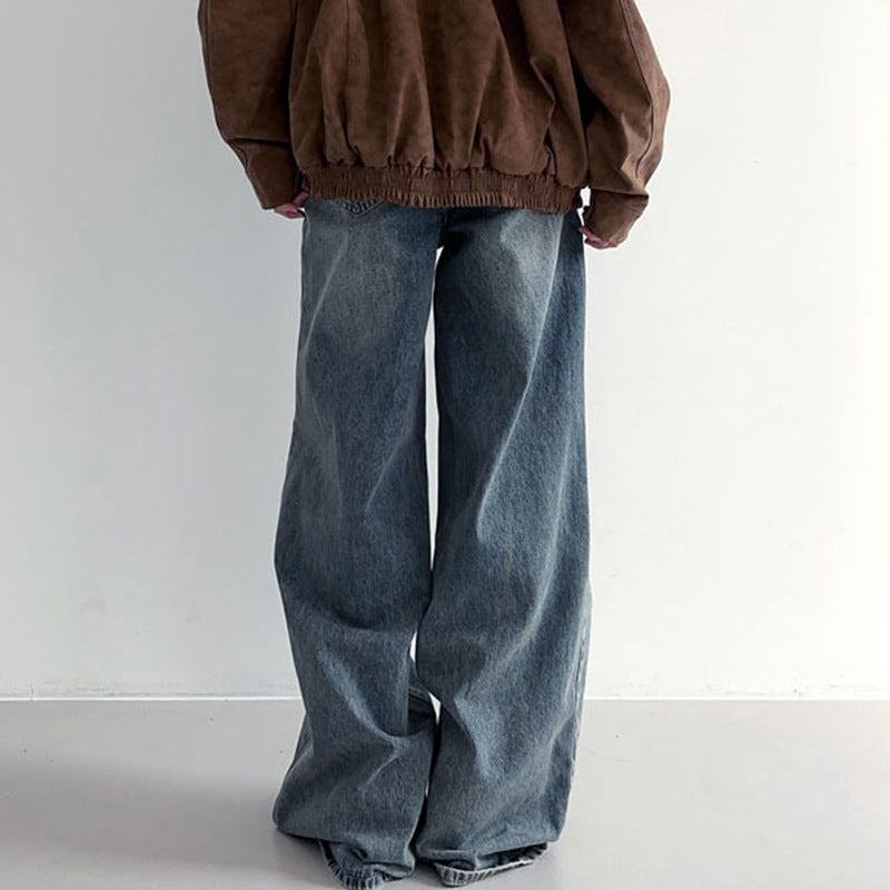 Amerikansk Stil Trend Street Shooting Kvindetøj Slidte Jeans
